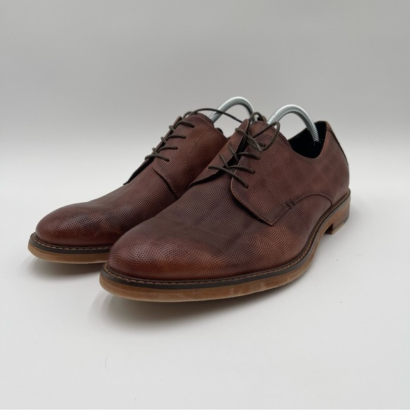 Kenneth Cole New York Men's Dance Lace Up Oxford Brown Size 11.5 Dress Shoes - Picture 1 of 12